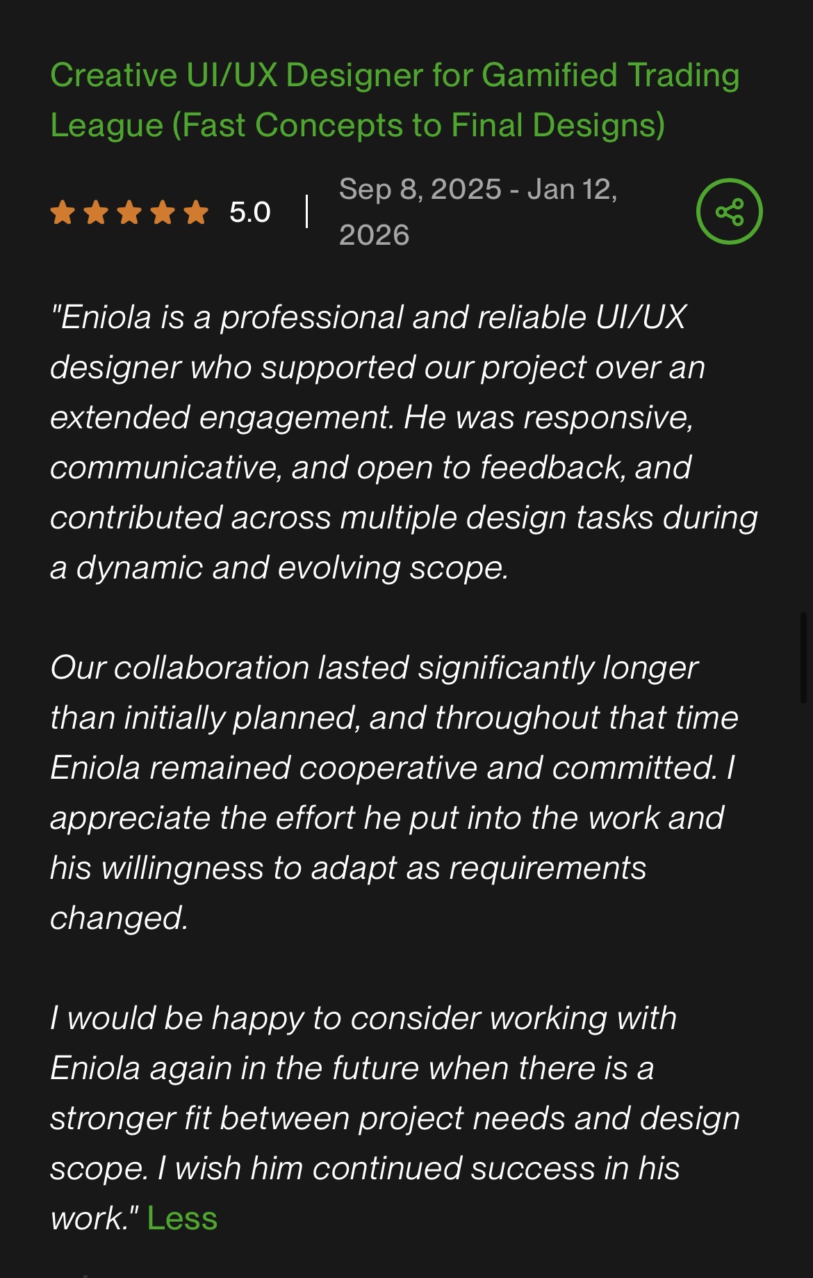 Client review 2